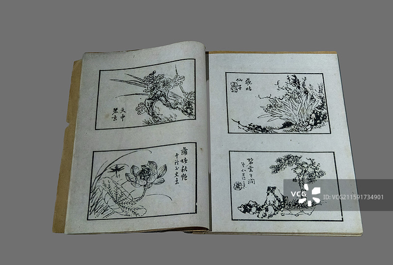 清 《海上名人画稿》（1885年版，上海市历史博物馆收藏；1885年，上海同文书局石印）图片素材