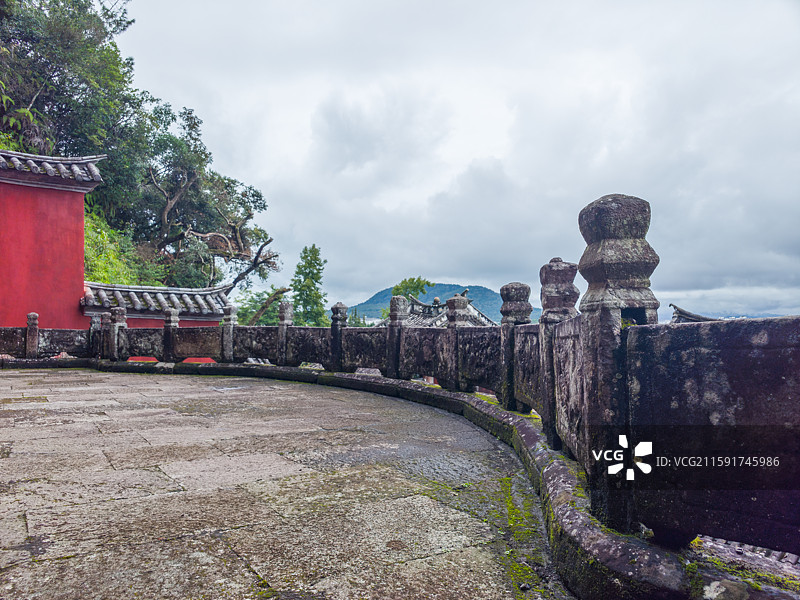 云南省保山市腾冲市绮罗古镇水映寺图片素材