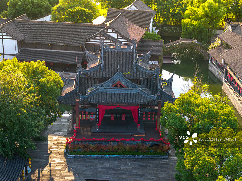 柯岩鲁镇航拍图片素材