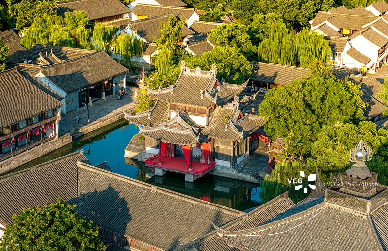 柯岩鲁镇航拍图片素材