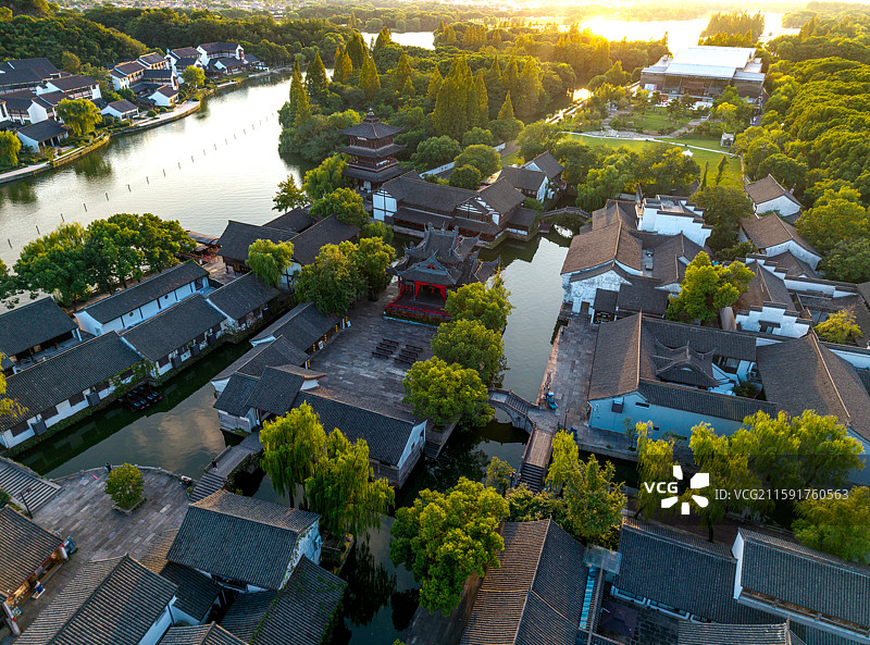 柯岩鲁镇航拍图片素材