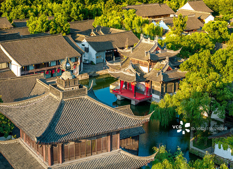 柯岩鲁镇航拍图片素材