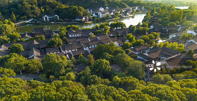 柯岩鲁镇航拍图片素材