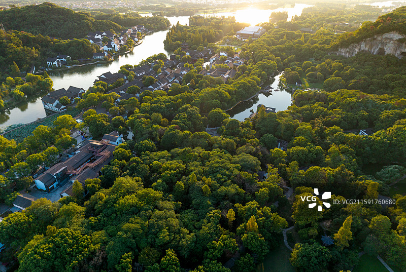 柯岩鲁镇航拍图片素材