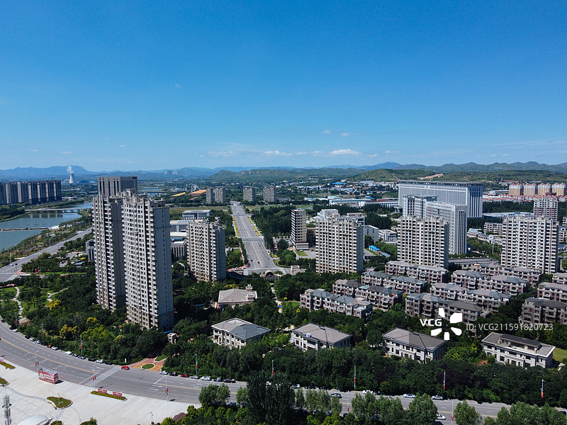 朝阳市 双塔区 龙腾大街 大凌河 航拍 朝阳大街图片素材