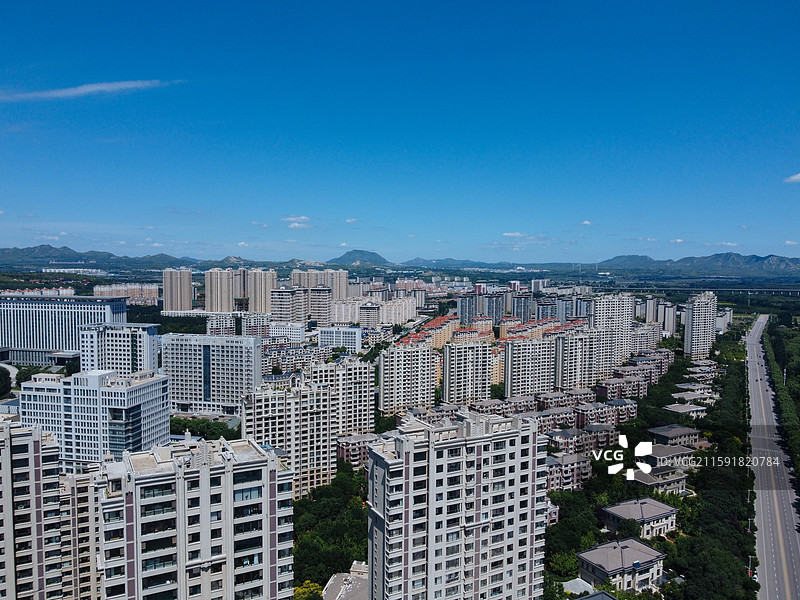 朝阳市 双塔区 龙腾大街 大凌河 航拍 朝阳大街图片素材