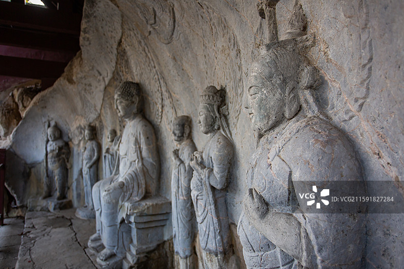 浙江省杭州市玉皇山全国重点保护文物天龙寺造像图片素材