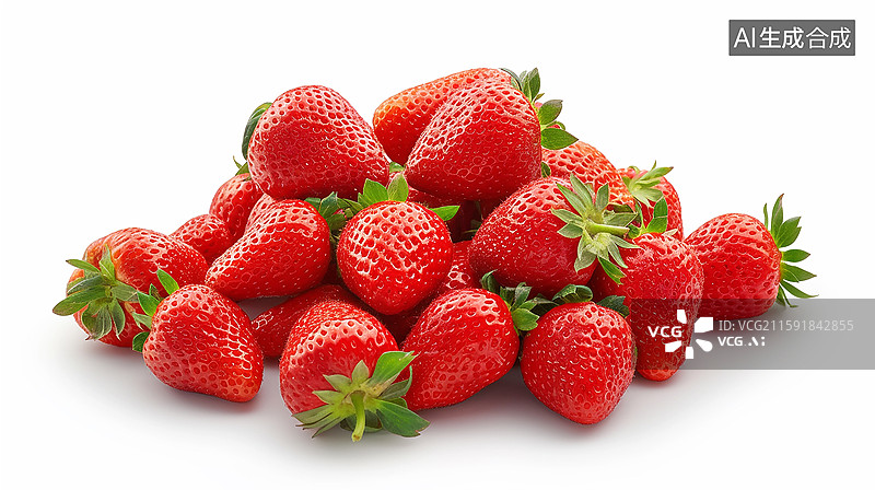 【AI数字艺术】夏日草莓盛宴图片素材