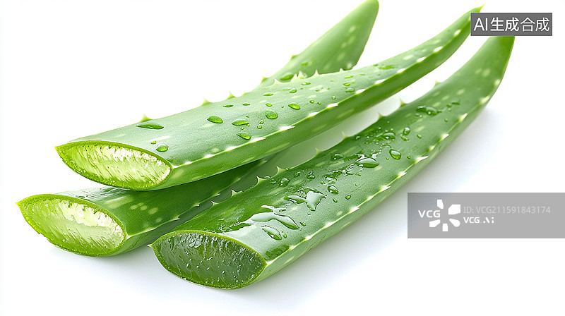 【AI数字艺术】晶莹剔透的芦荟凝胶图片素材