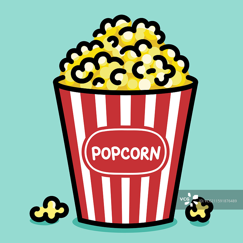 爆米花卡通图形图片素材