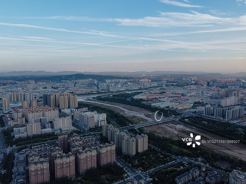 赤峰市 红山区 松洲公园 松山区 赤峰商厦 航拍 地标图片素材