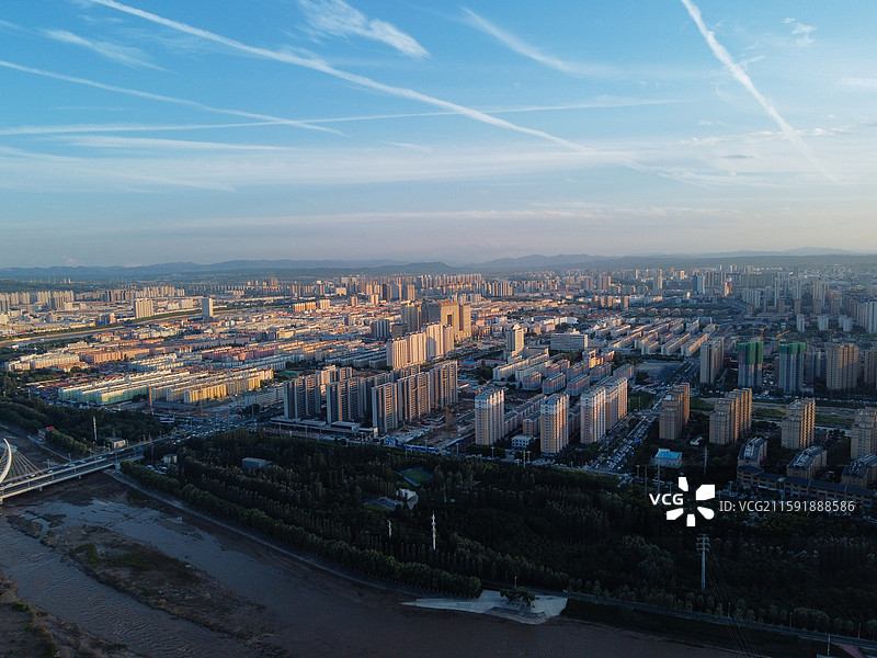 赤峰市 红山区 松洲公园 松山区 赤峰商厦 航拍 地标图片素材