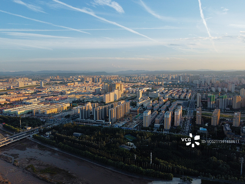 赤峰市 红山区 松洲公园 松山区 赤峰商厦 航拍 地标图片素材