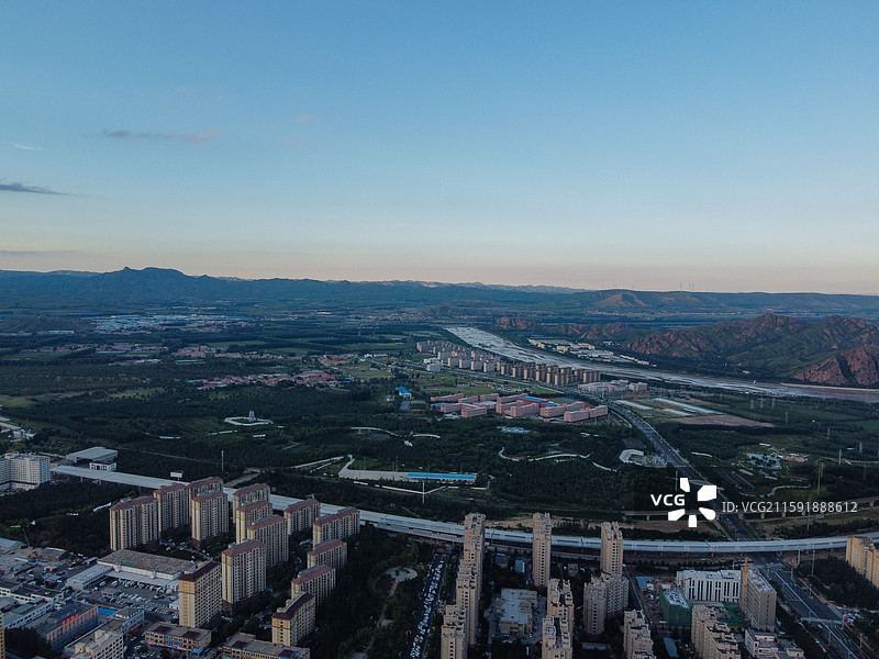 赤峰市 红山区 松洲公园 松山区 赤峰商厦 航拍 地标图片素材