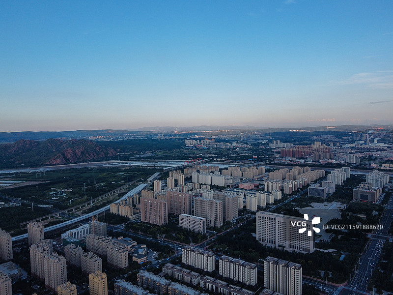 赤峰市 红山区 松洲公园 松山区 赤峰商厦 航拍 地标图片素材