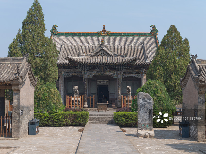 山西平遥古城清虚观建筑图片素材