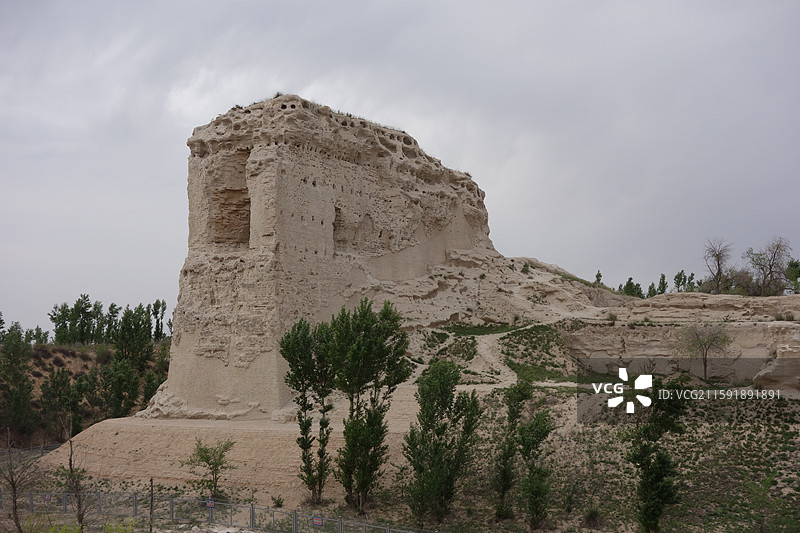陕西省陕北榆林市靖边县大夏国都统万城遗址图片素材