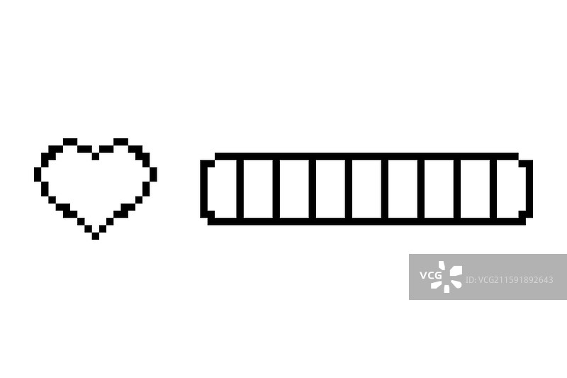 增强互动的像素游戏用户界面元素图片素材