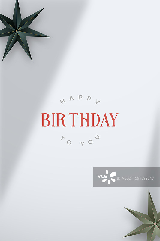 简约而优雅的生日祝福图片素材