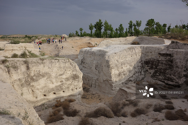 陕西省陕北榆林市靖边县大夏国都统万城遗址：西门瓮城遗址图片素材