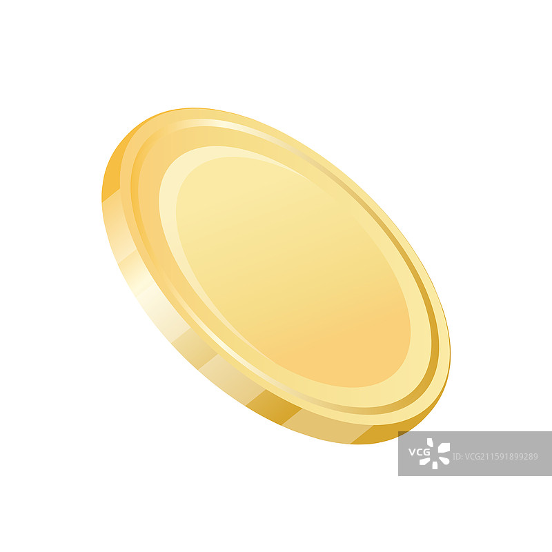 引人注目的扁平设计金色硬币图片素材
