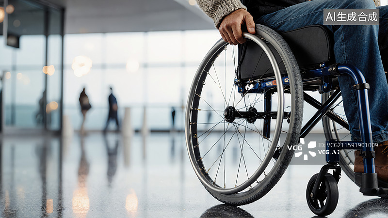 【AI数字艺术】轮椅上的旅程图片素材