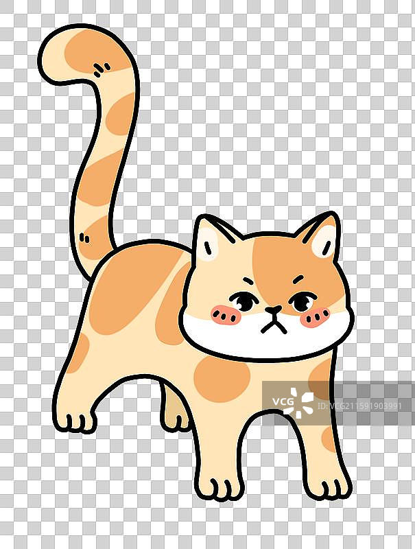 卡通可爱小猫插画图片素材