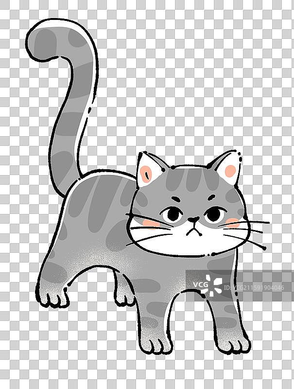 卡通可爱小猫插画图片素材