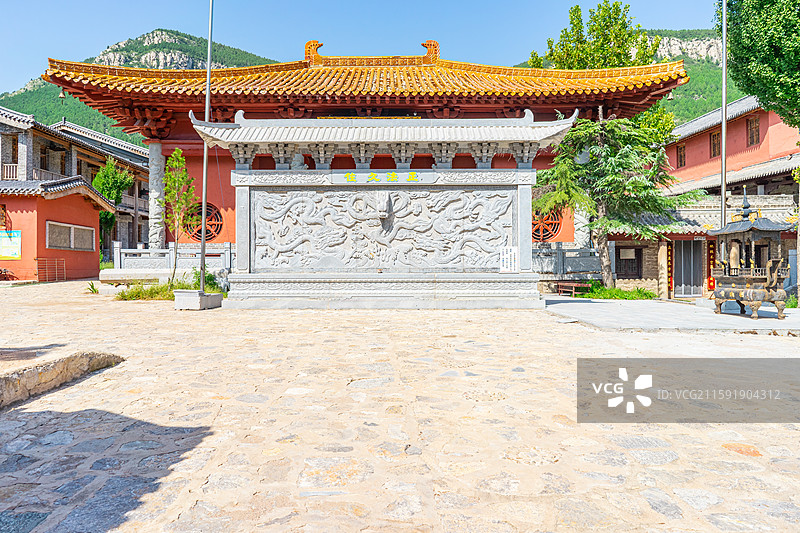 中国山东省泰安市肥城县吕仙景区湖屯镇陶山西麓，陶公幽栖寺（西幽寺）遗址旅游风景区户外白昼无人图像摄影图片素材