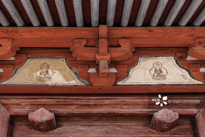 山西忻州繁峙县岩山寺金代大殿图片素材