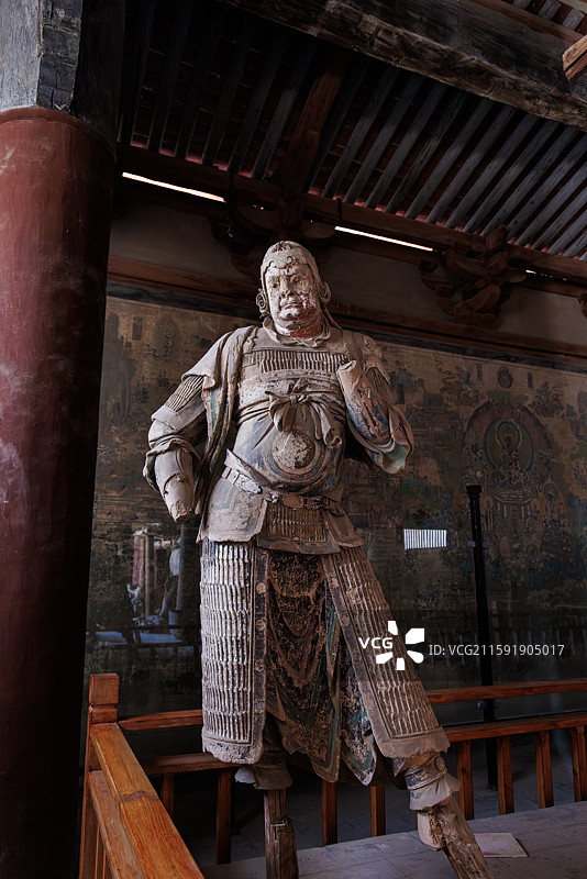 山西忻州繁峙县岩山寺金代塑像金刚图片素材