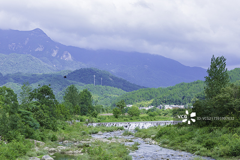 湖北省黄冈市：罗田天堂寨，高山流水，国家4A级景区，世界地质公园图片素材