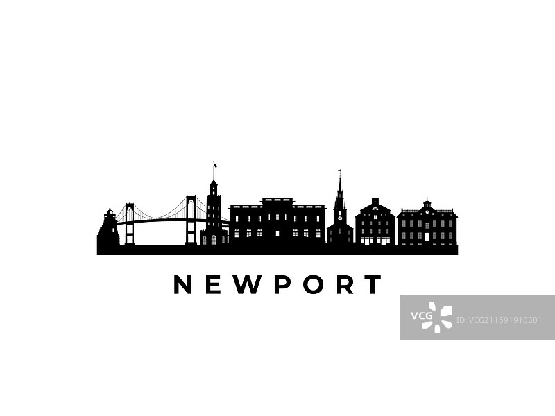 纽波特天际线 旅行 纽波特著名地标图片素材