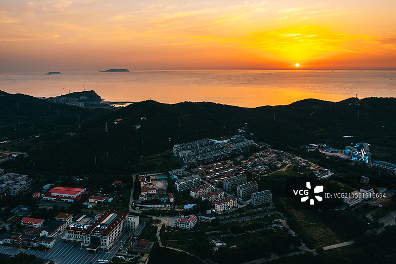山东烟台长岛日出图片素材