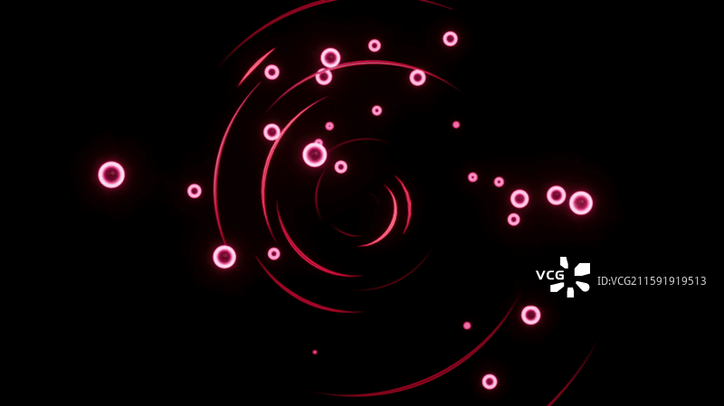 抽象曲线和小球霓虹背景动画图片素材