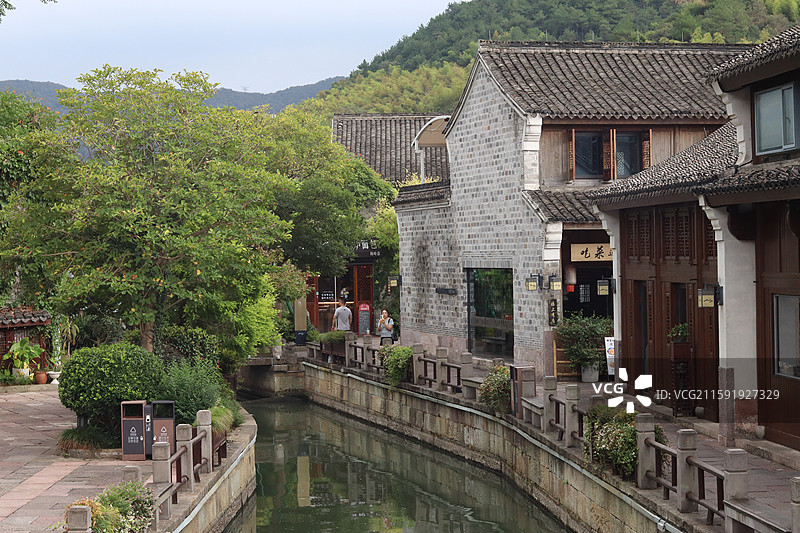 宁波东钱湖韩岭老街图片素材