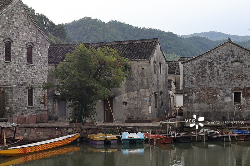 宁波东钱湖韩岭老街图片素材