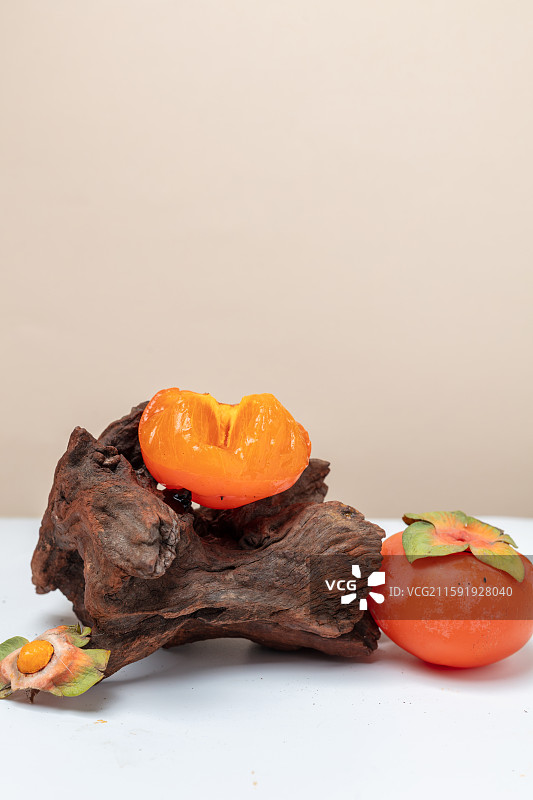 新鲜柿子图片素材