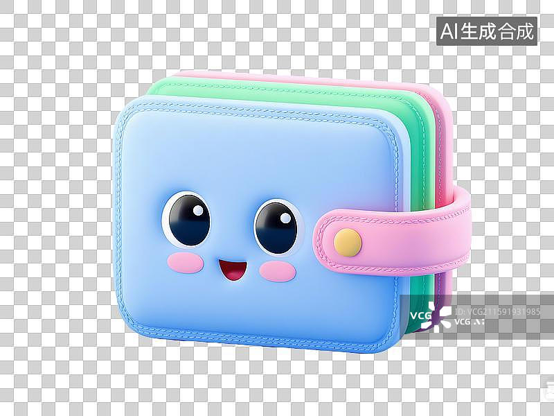 【AI数字艺术】3D卡通可爱钱包图片素材