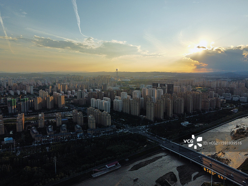 赤峰市 红山区 松洲公园 松山区 赤峰商厦 航拍 地标图片素材