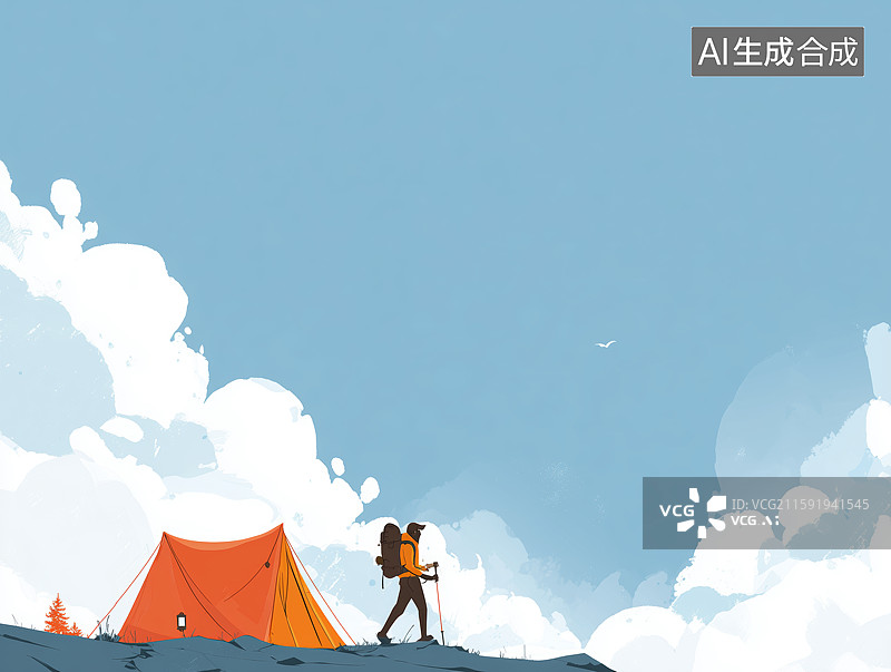 【AI数字艺术】电商户外旅行徒步用品购物节海报图片素材