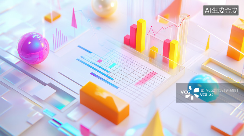 【AI数字艺术】商务股票证券交易金融财经数据报表背景图片素材