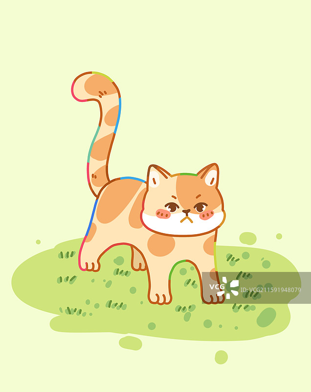 卡通可爱小猫插画图片素材