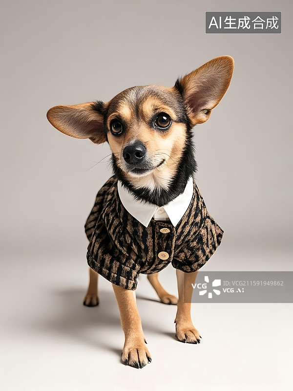 【AI数字艺术】十二生肖，时尚狗的写真图片素材