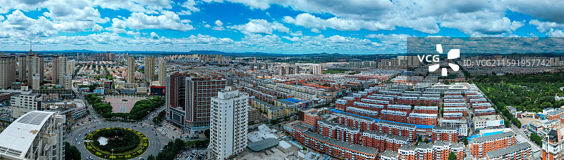 阜新市 细河区 人民公园 太平区 航拍 城市图片素材