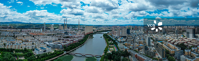 阜新市 细河区 人民公园 太平区 航拍 城市图片素材