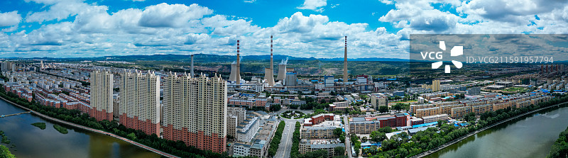 阜新市 细河区 人民公园 太平区 航拍 城市图片素材