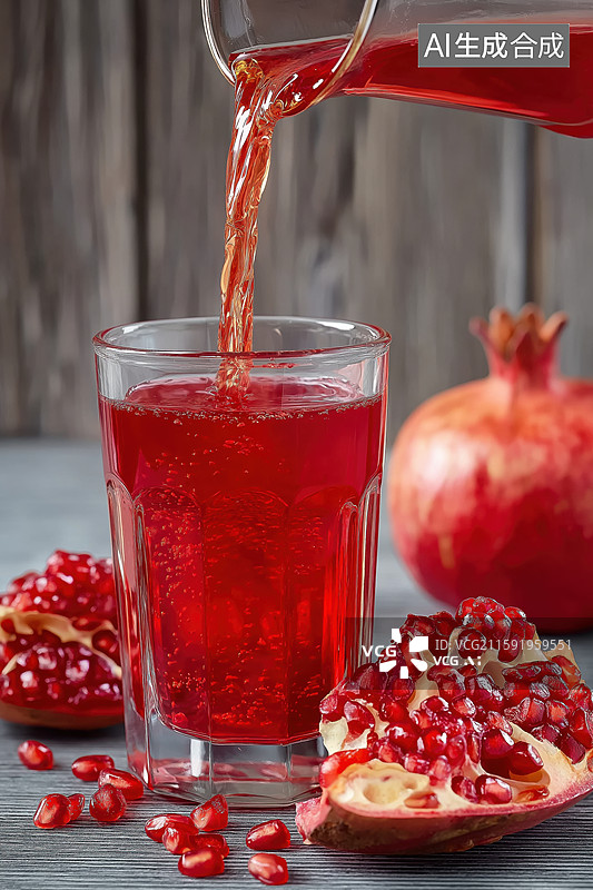 【AI数字艺术】石榴和果汁图片素材