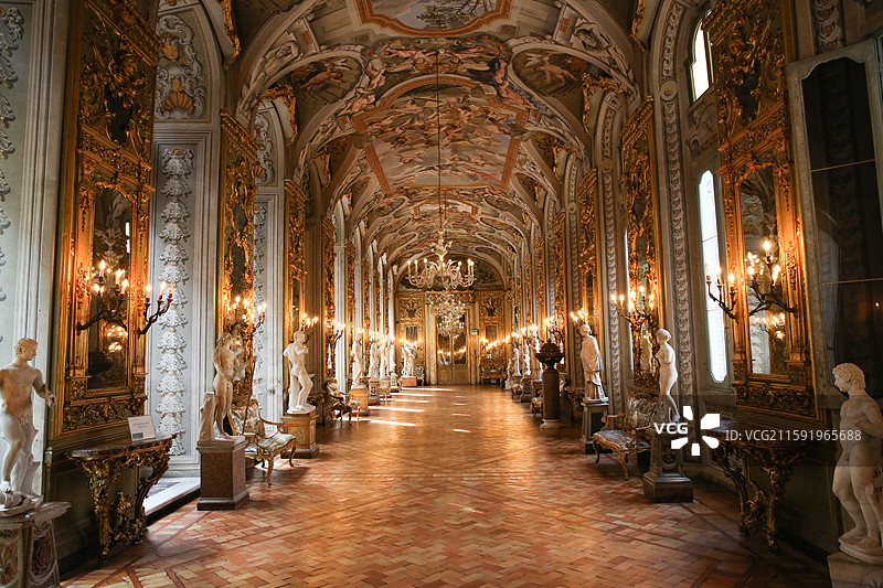 意大利罗马多利亚潘菲利美术馆壁画雕塑图片素材