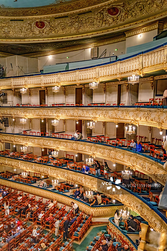 俄罗斯圣彼得堡马林斯基剧院内饰图片素材